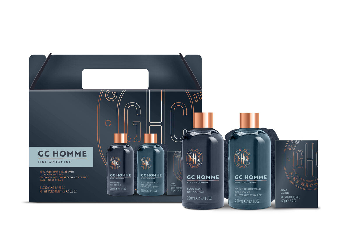 COFFRET GEL DUCHE, WASH CABELO & BARBA, ESPONJA E SABONETE