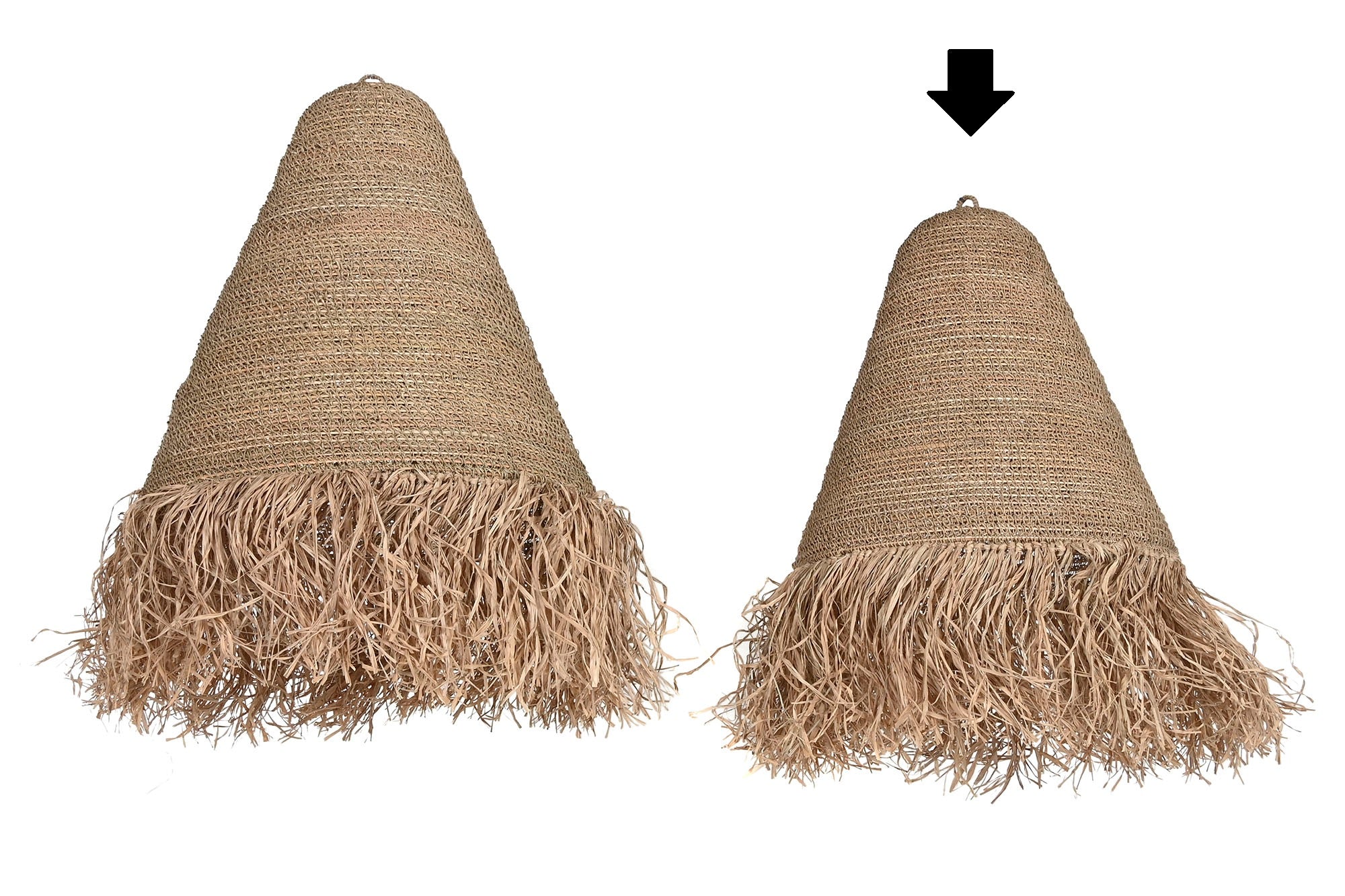 CANDEEIRO PALHINHA 52X52X80Cm