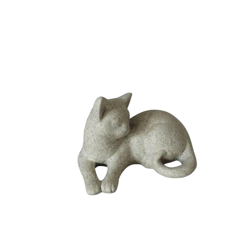 GATO CINZA DEITADO 14X11Cm