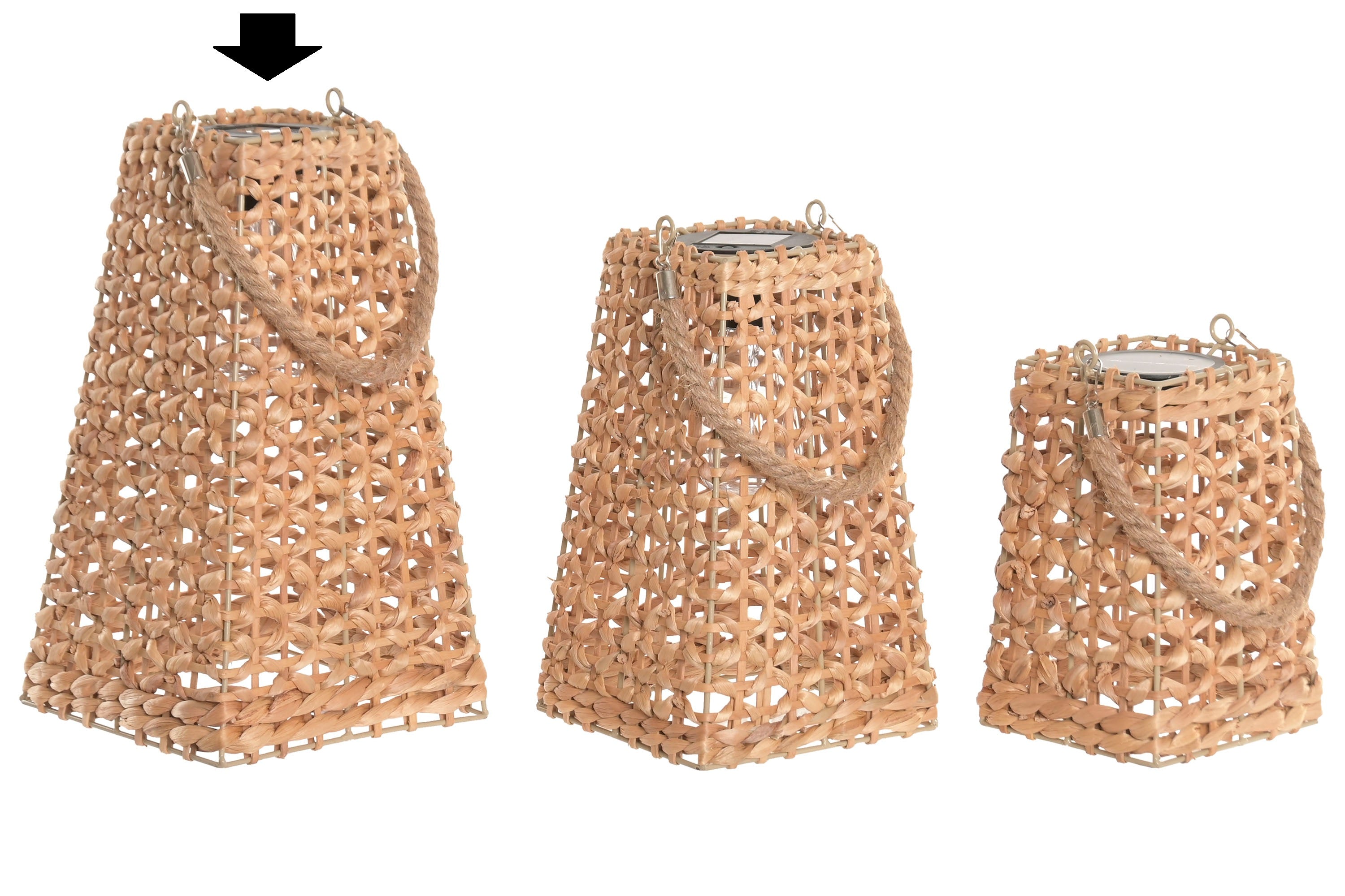 LANTERNA C/ LÂMPADA ENERGIA SOLAR 20X20X36Cm