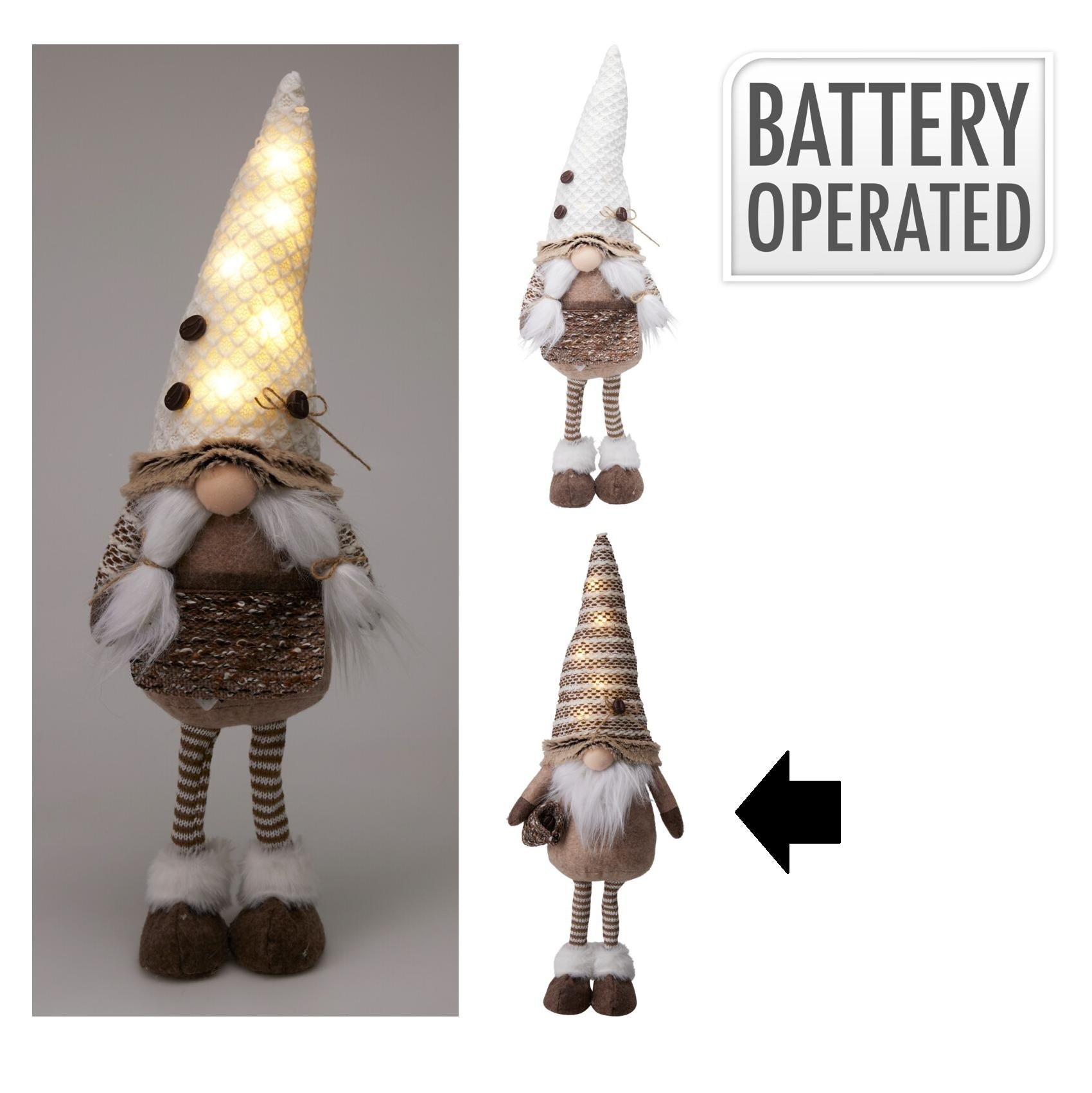 GNOMO MENINO C/ LED 52Cm