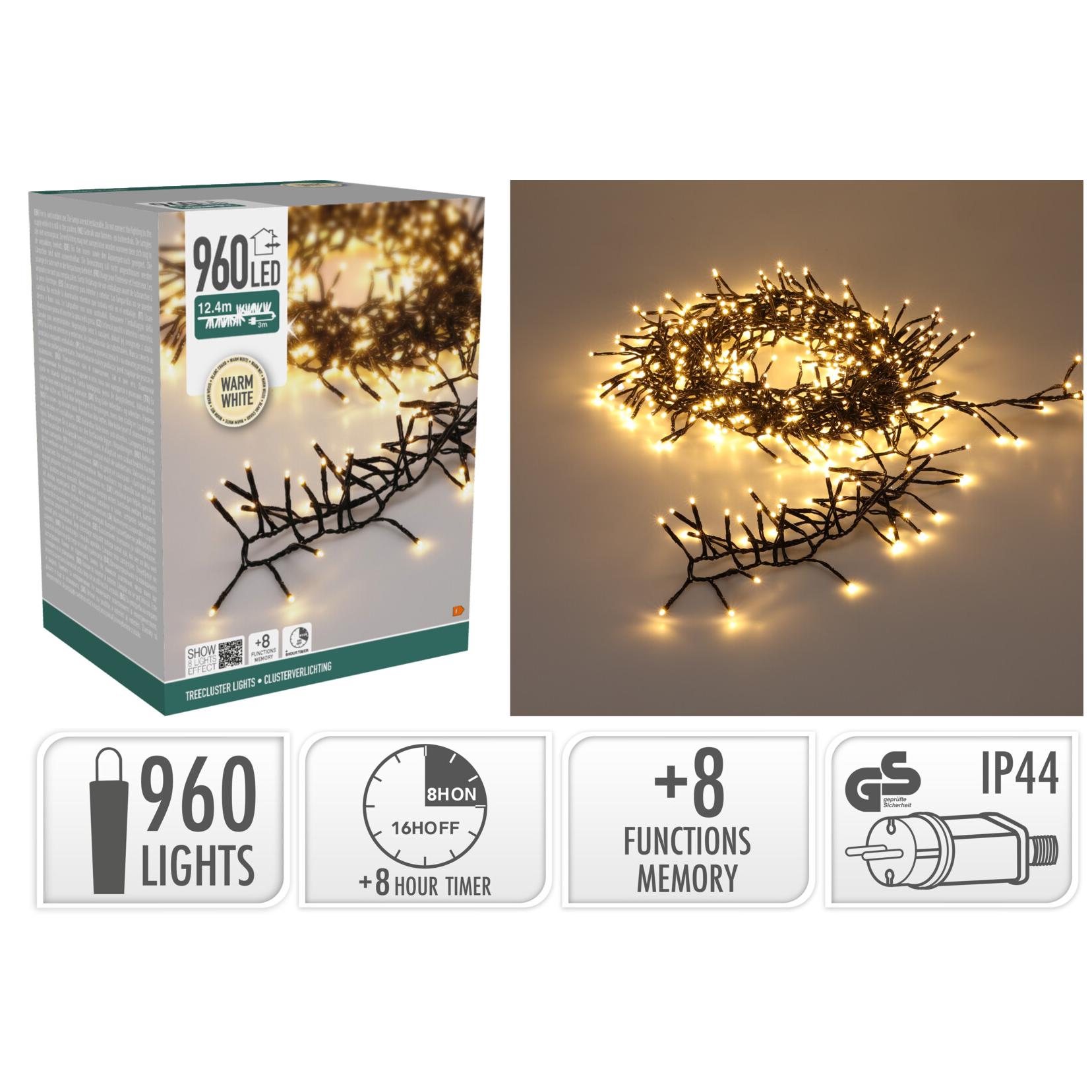 LUZES NATAL 960 LEDS 12,40m