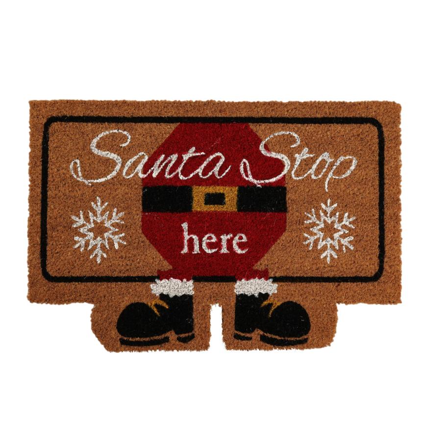 TAPETE SANTA STOP HERE 39X59CM