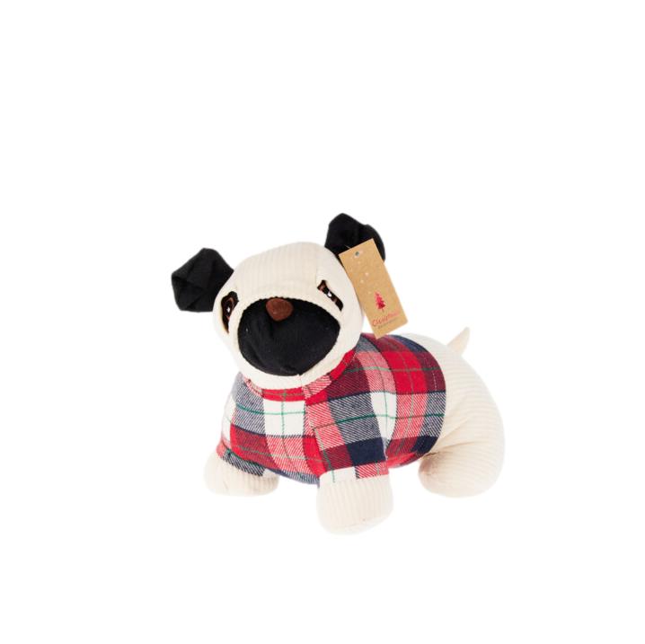 TRAVA-PORTAS CÃO PÉROLA 22Cm