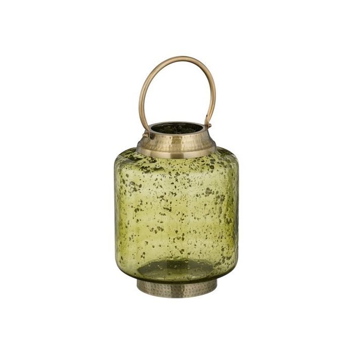 LANTERNA VIDRO VERDE 21X29Cm