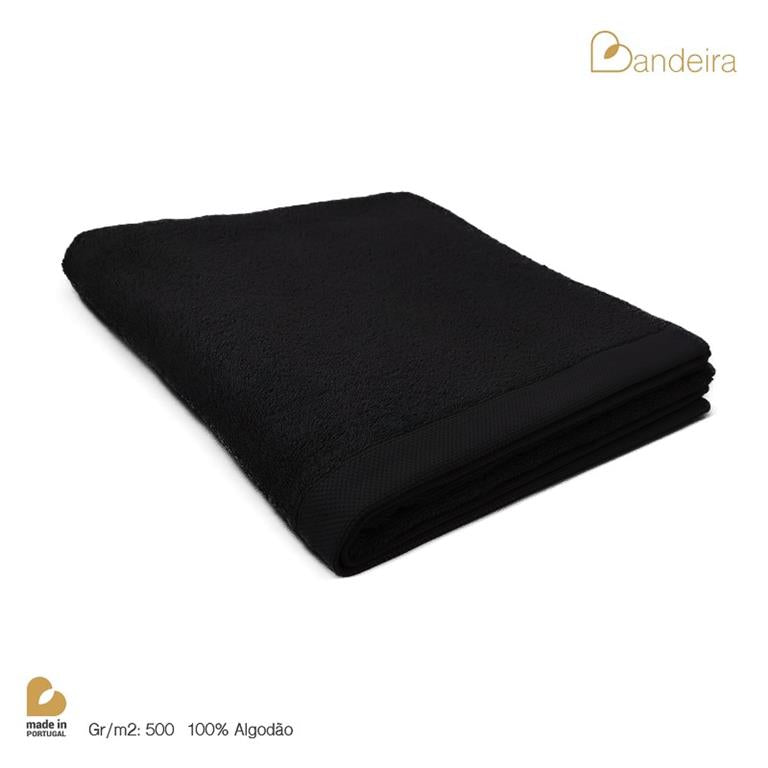 TOALHA BANHO PRETA 100X140Cm
