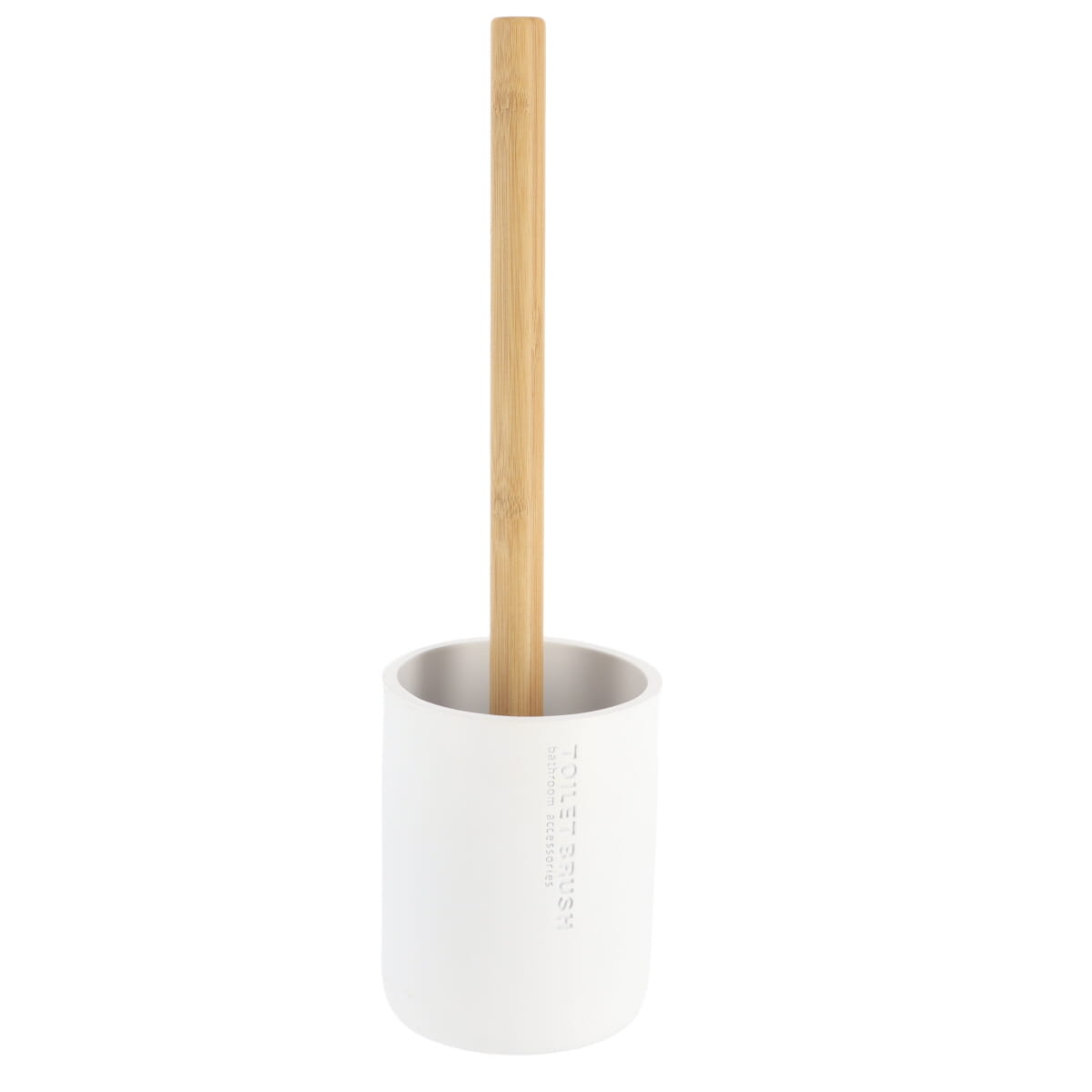 ESCOVA SANITÁRIA BRANCO/BAMBU 10,5X37CM
