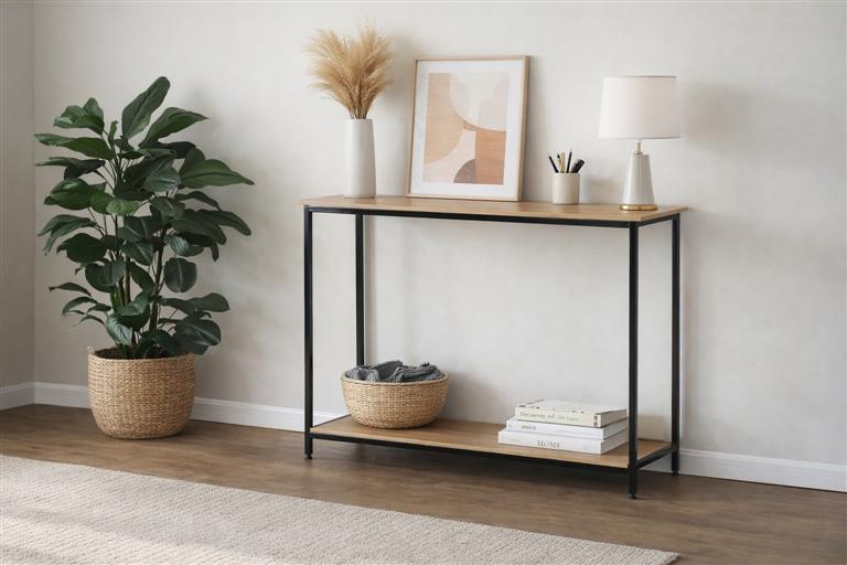 CONSOLA MADEIRA/METAL 106X35X81Cm