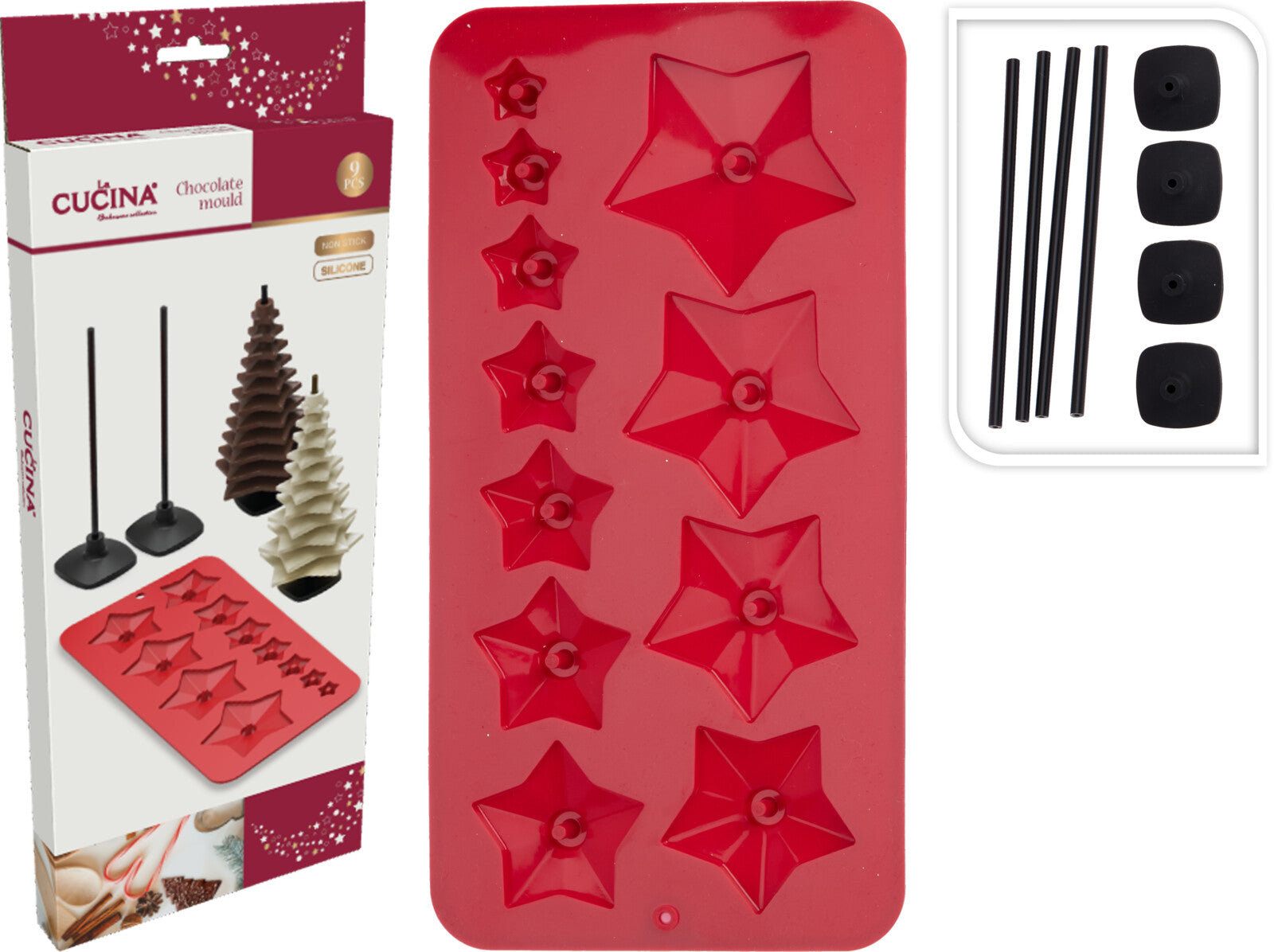 FORMA SILICONE P/ ÁRVORES CHOCOLATE