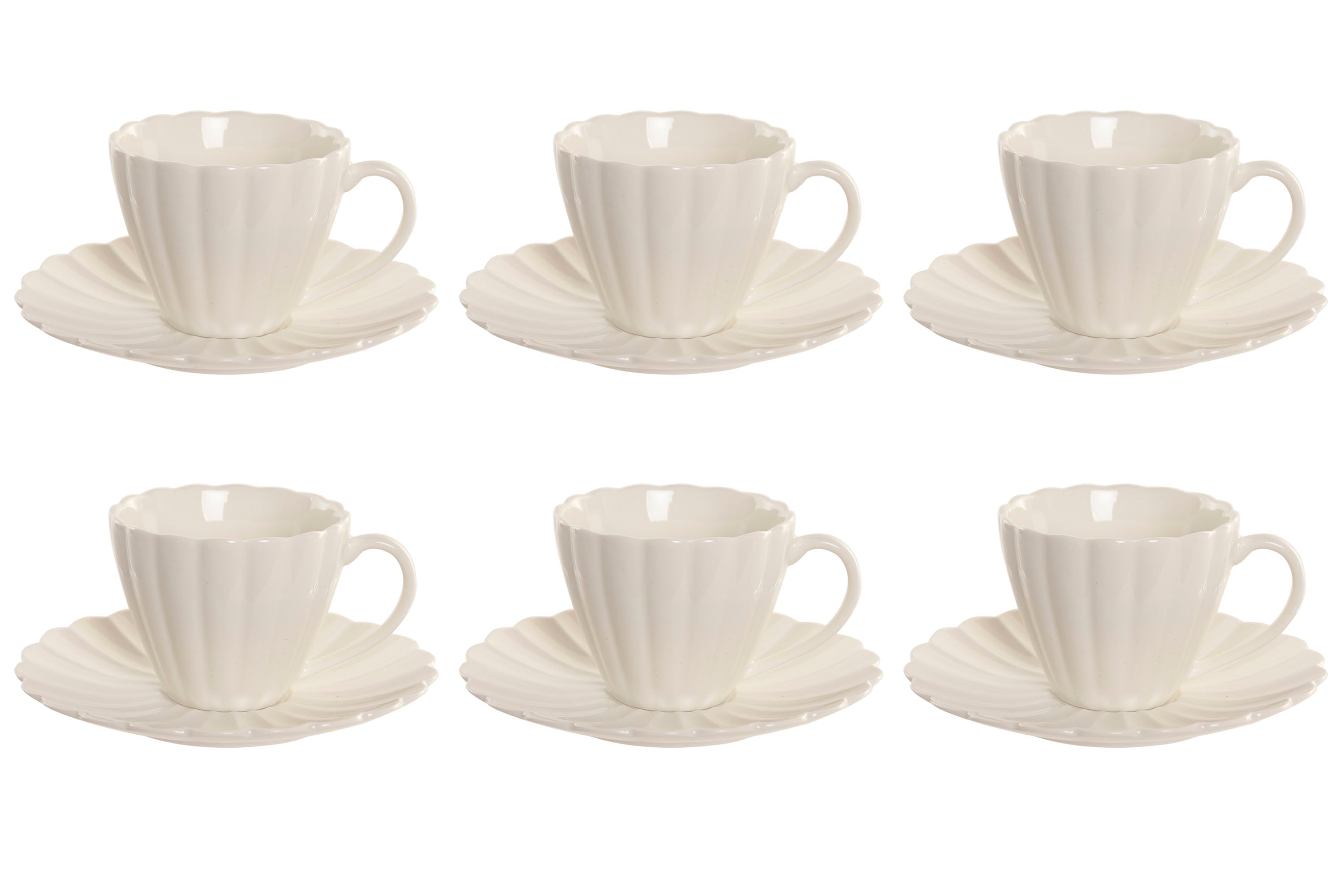 CONJ. 6 CHÁVENAS PORCELANA BRANCO 150 ml