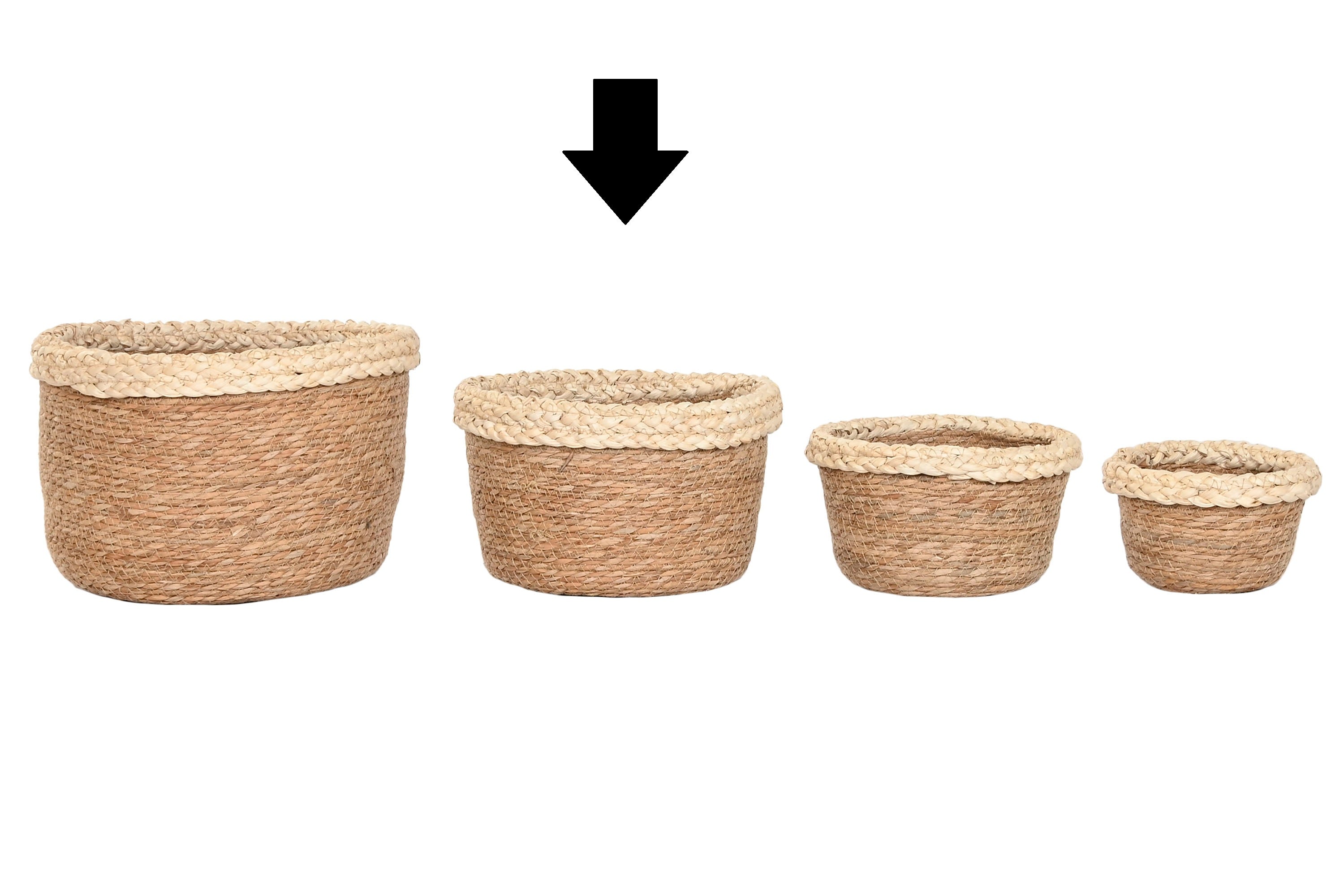 CESTO FIBRA NATURAL 26X19Cm