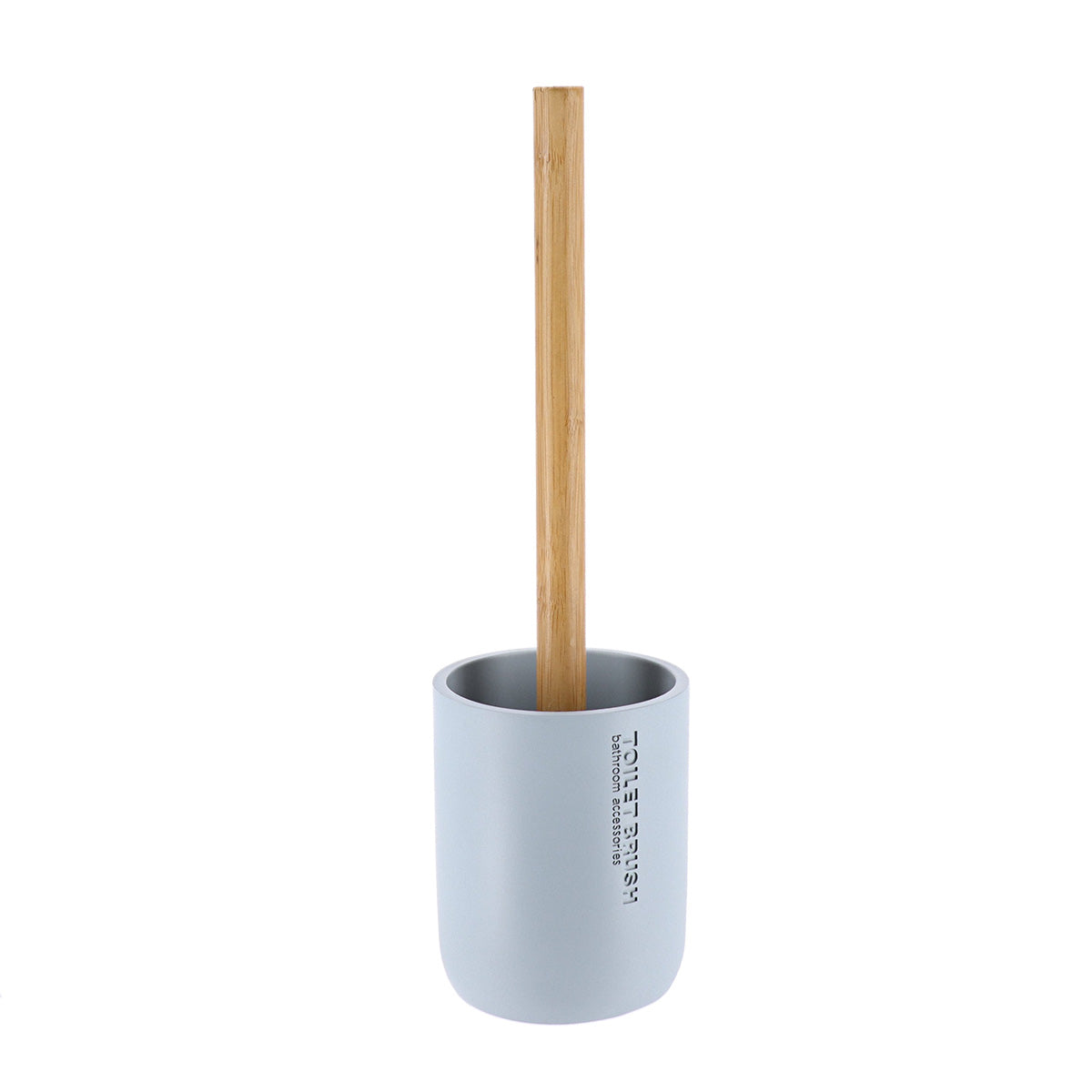 ESCOVA SANITÁRIA AZUL CLARO/BAMBU 10,5X37CM