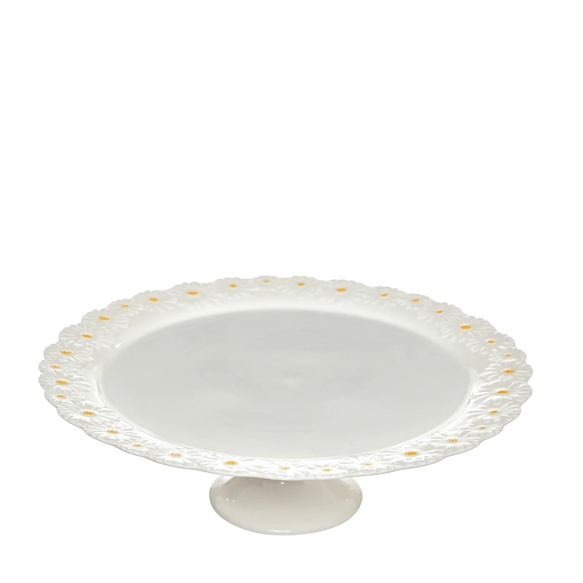 PLATO C/ PIE MARGARITAS 31X31X10Cm