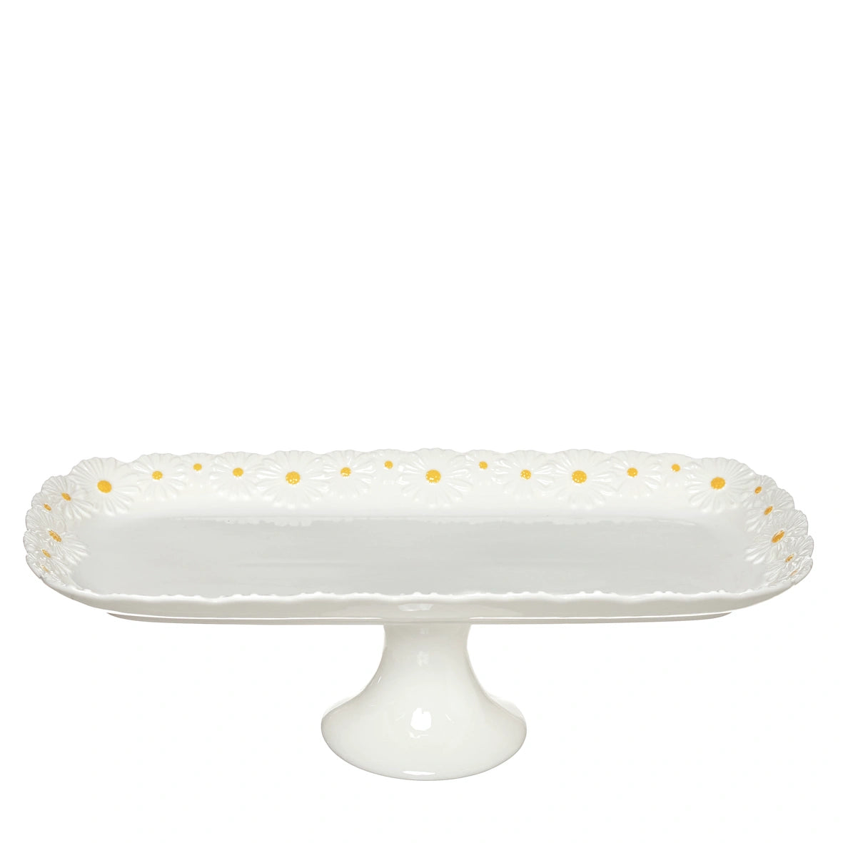 BANDEJA CON PIE MARGARITAS 35X16,6X11CM