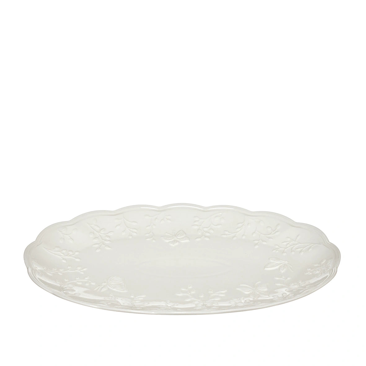 TRAVESSA BRANCA BORBOLETAS 42x28Cm