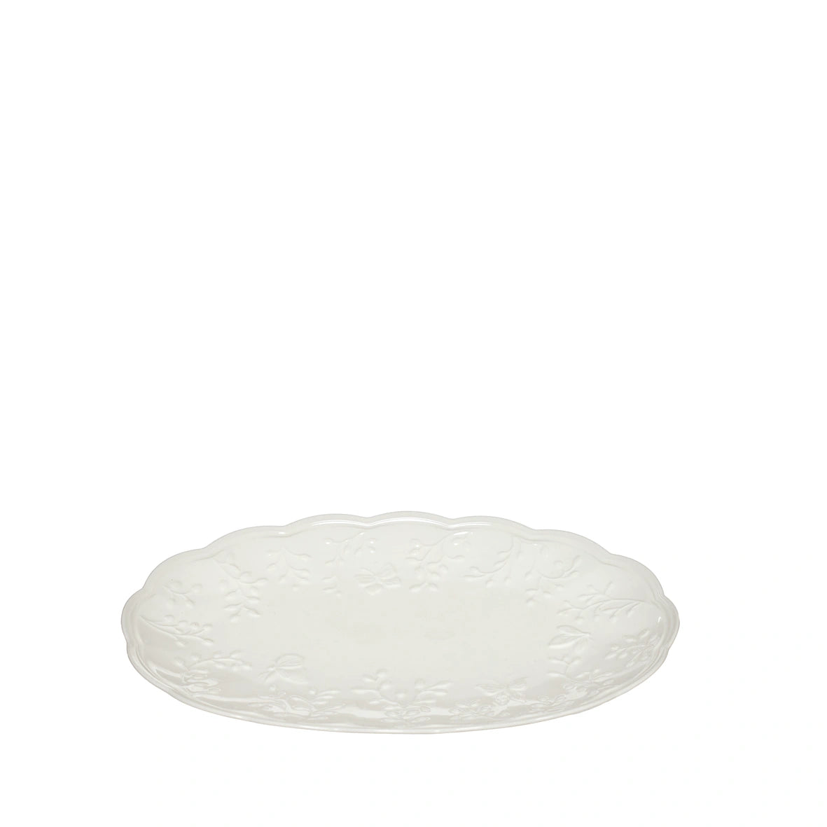 TRAVESSA BRANCA BORBOLETAS 31,5X20,8Cm