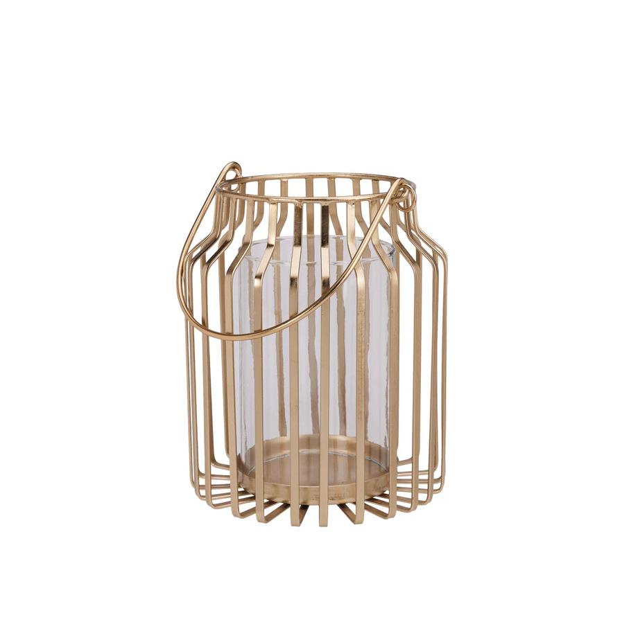 LANTERNA DOURADA 18x21CM