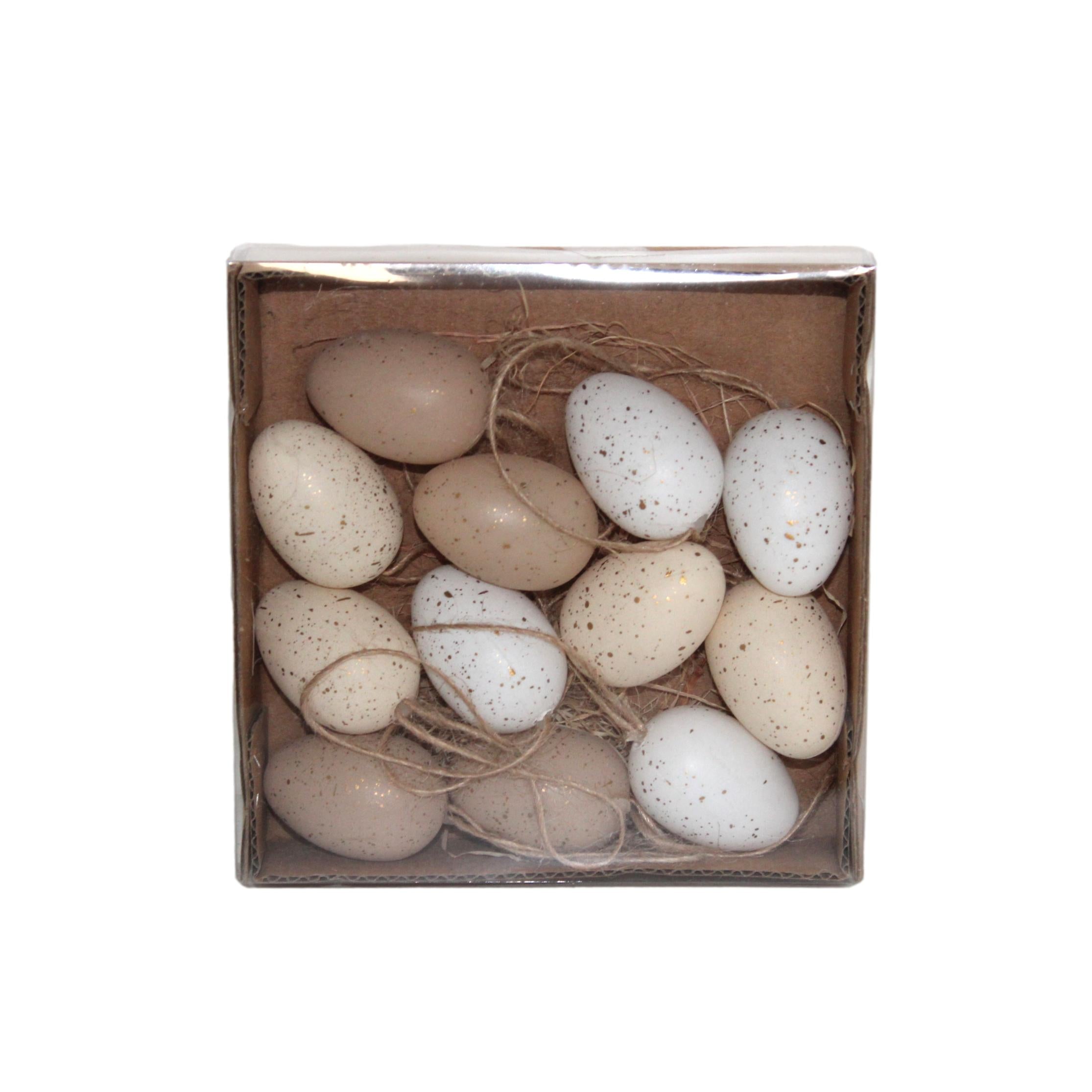 PACK 12 OVOS PÁSCOA BEGE/BRANCO/PÉROLA