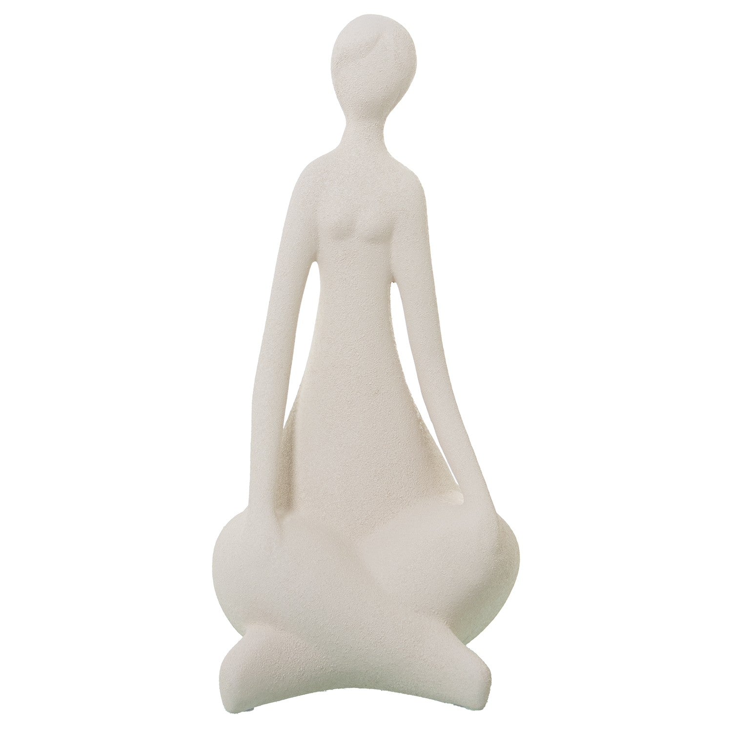 ESTATUETA MULHER SENTADA CRU 22X27X47CM