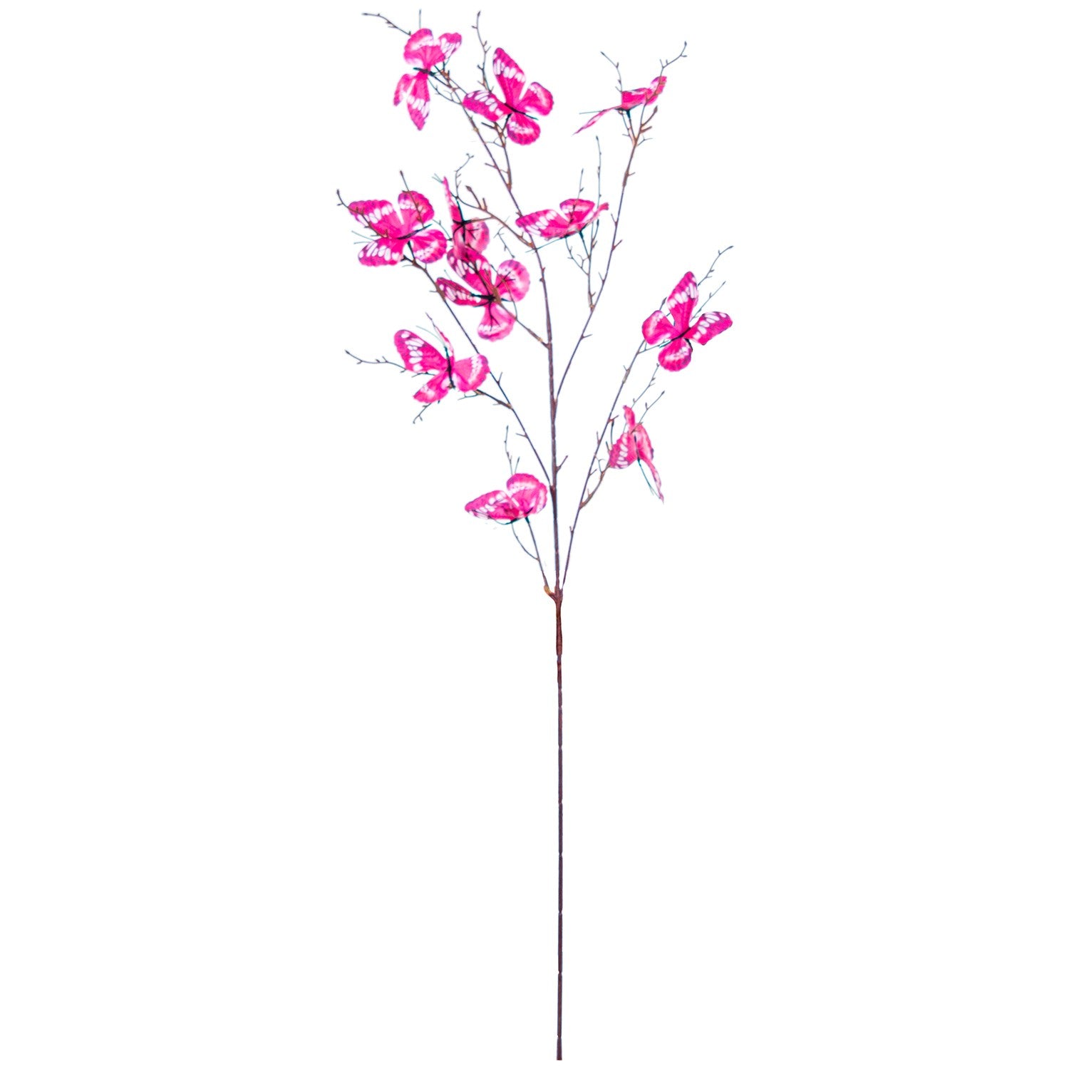 FLOR BORBOLETAS ROSA 90CM