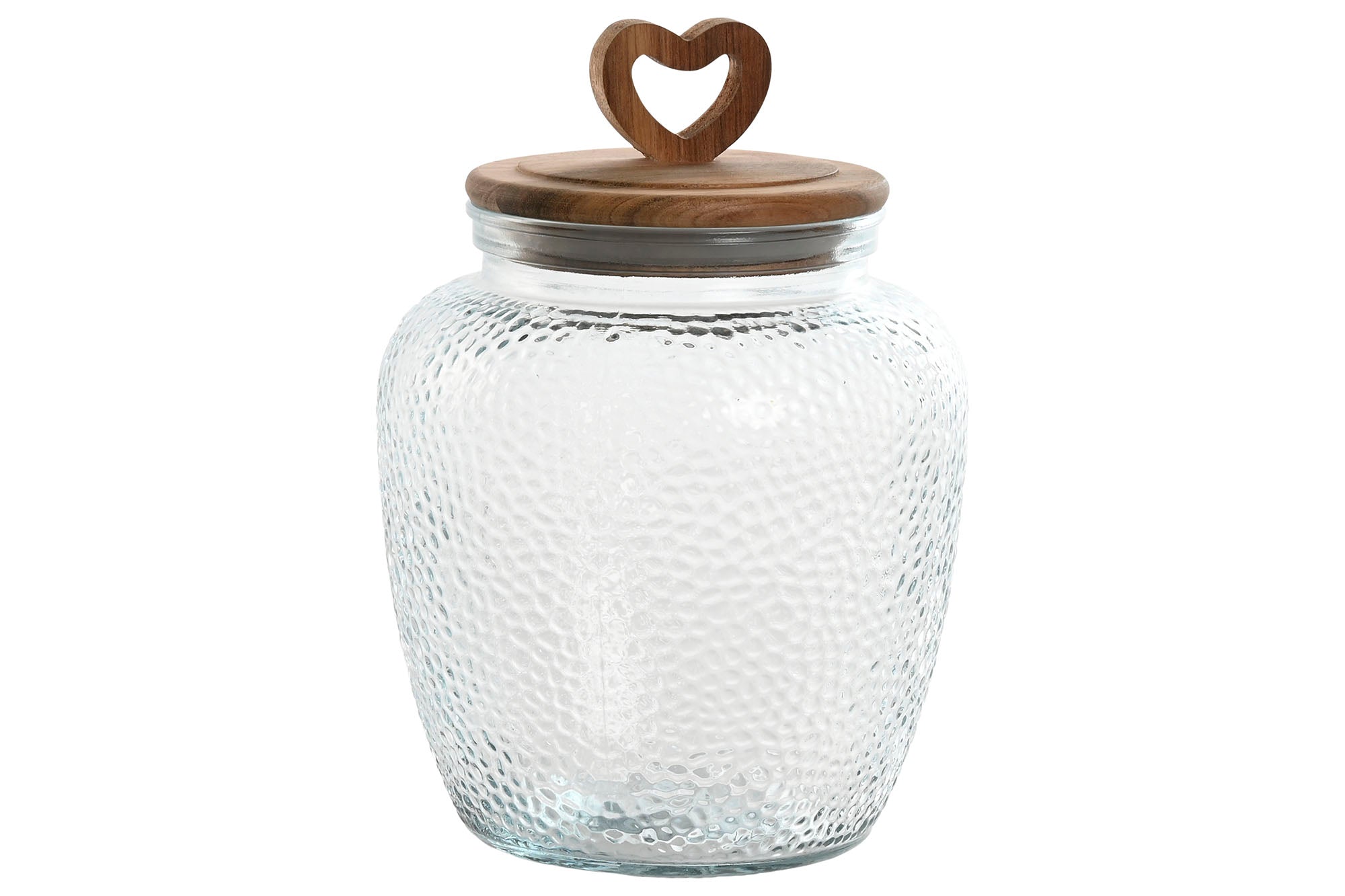 POTE VIDRO C/ CORAÇÃO 15X15X21CM 1,8L
