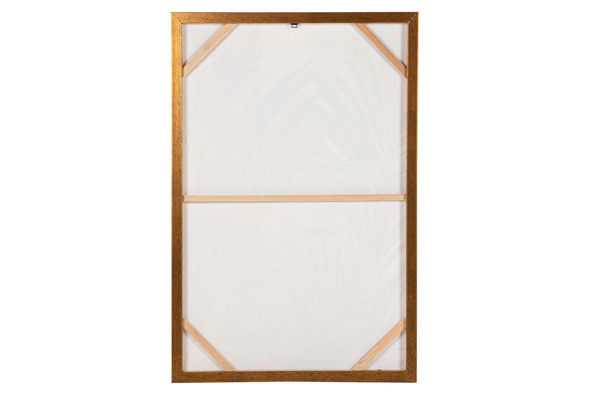 QUADRO FOLHAS DOURADAS 80X120Cm
