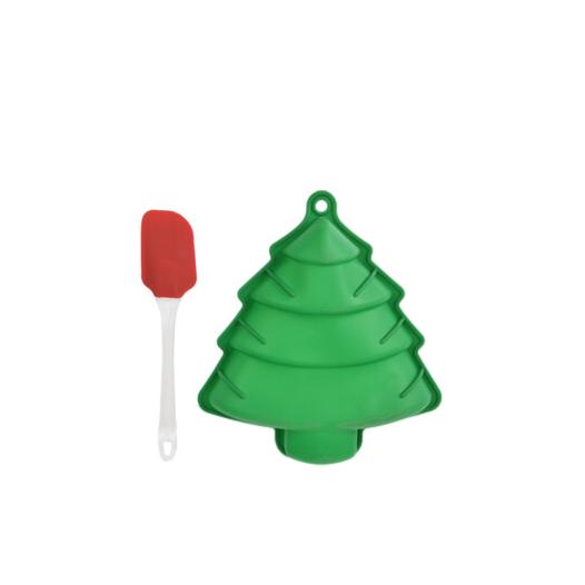 FORMA SILICONE ÁRVORE NATAL C/ ESPÁTULA