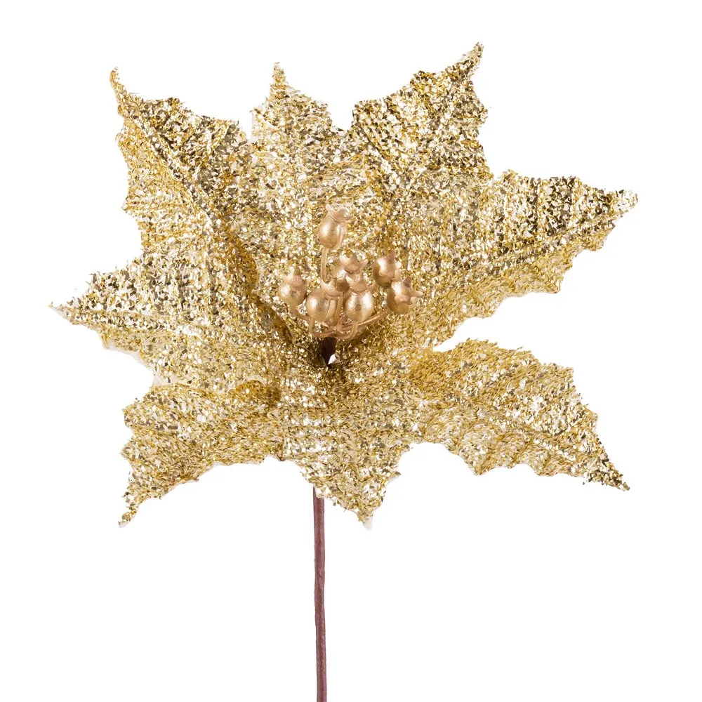 POINSETIA DOURADA 26X26X18Cm