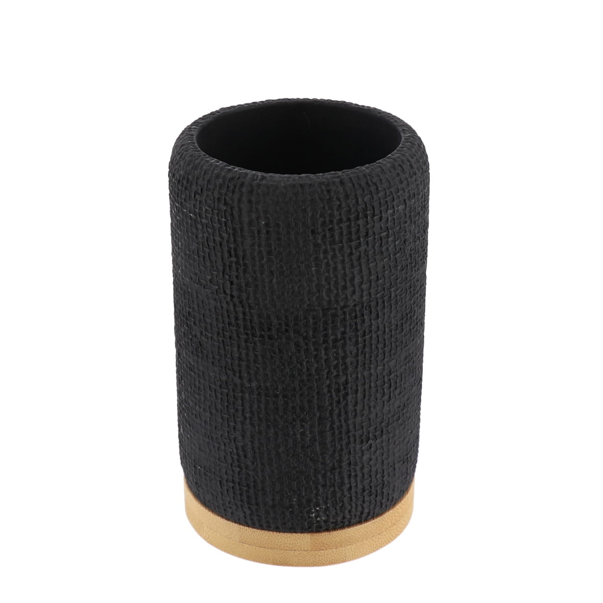 COPO EFEITO MALHA/BAMBU PRETO 8X13CM