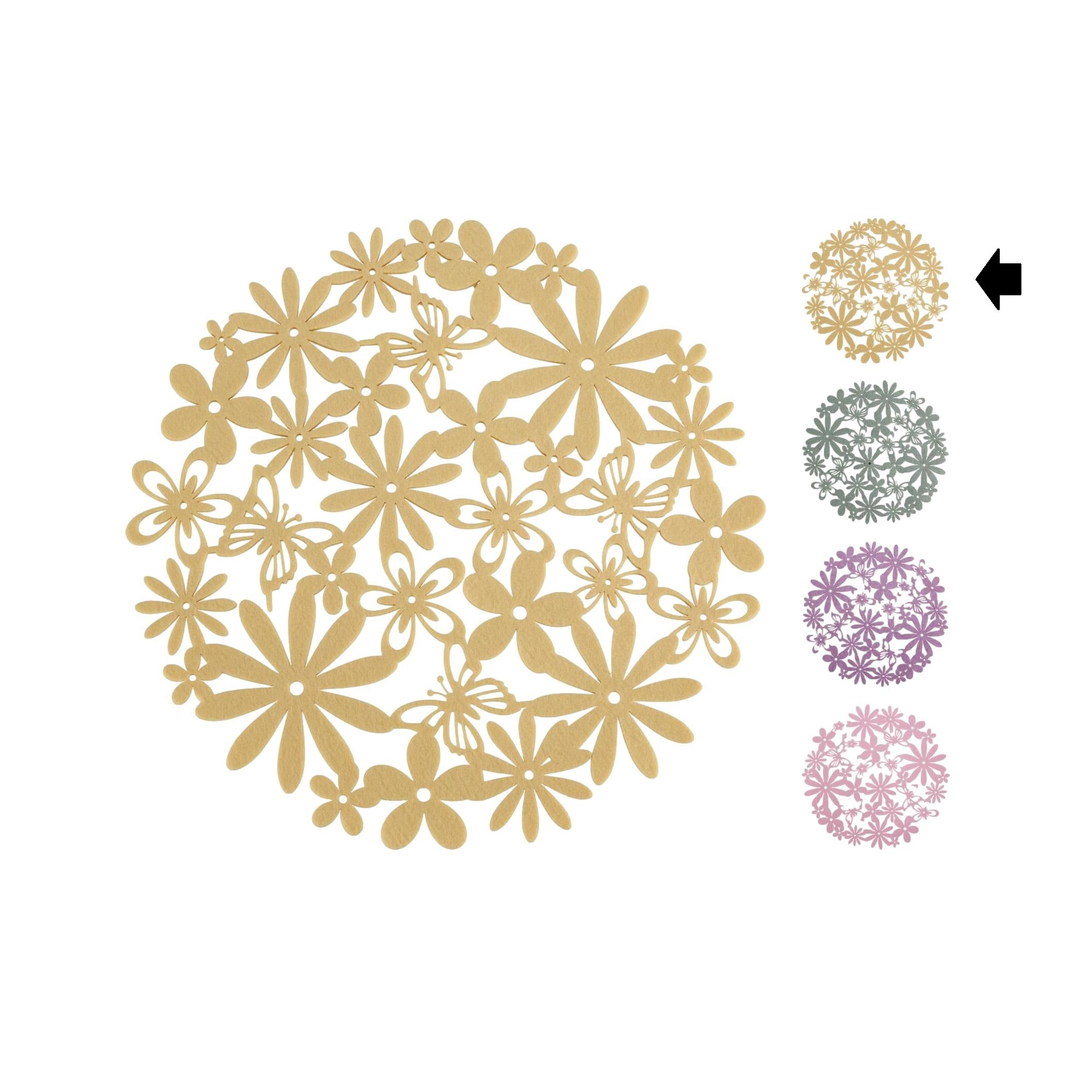 INDIVIDUAL AMARELO FLORES 35Cm