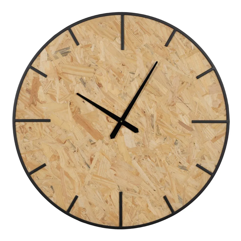 RELOJ MADERA NEGRO 80X4.5X80CM