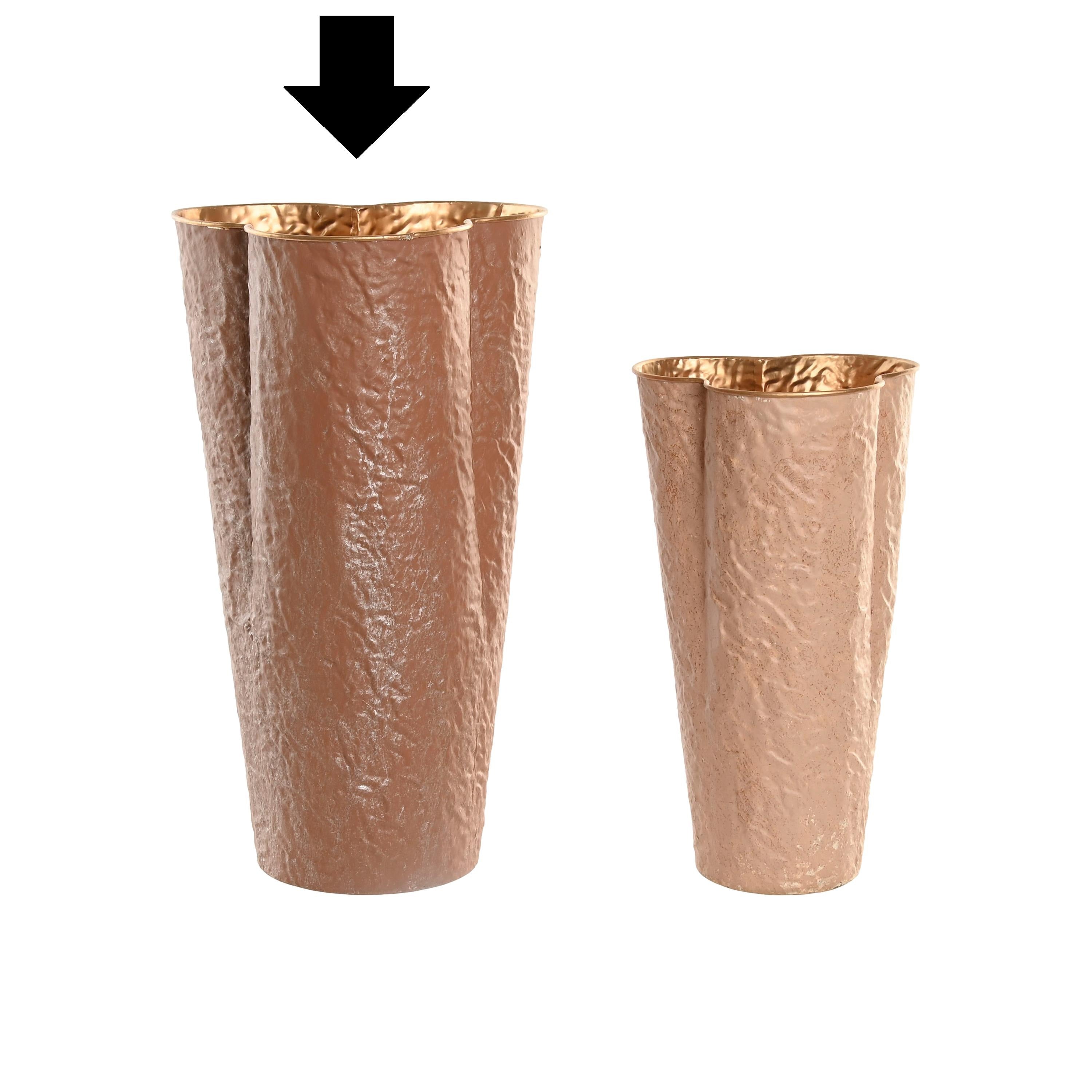 JARRA METAL BEGE 29X28X53Cm