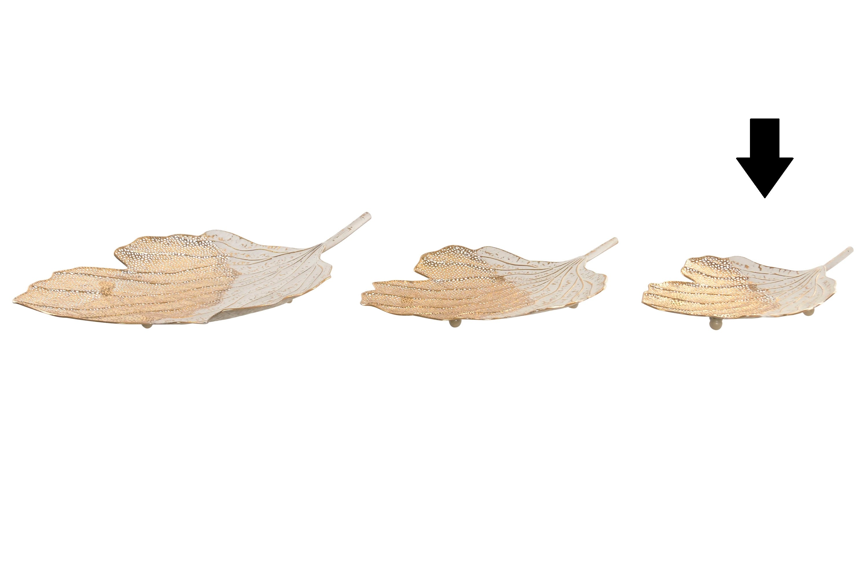 CENTRO MESA BRANCO/DOURADO 40X33Cm