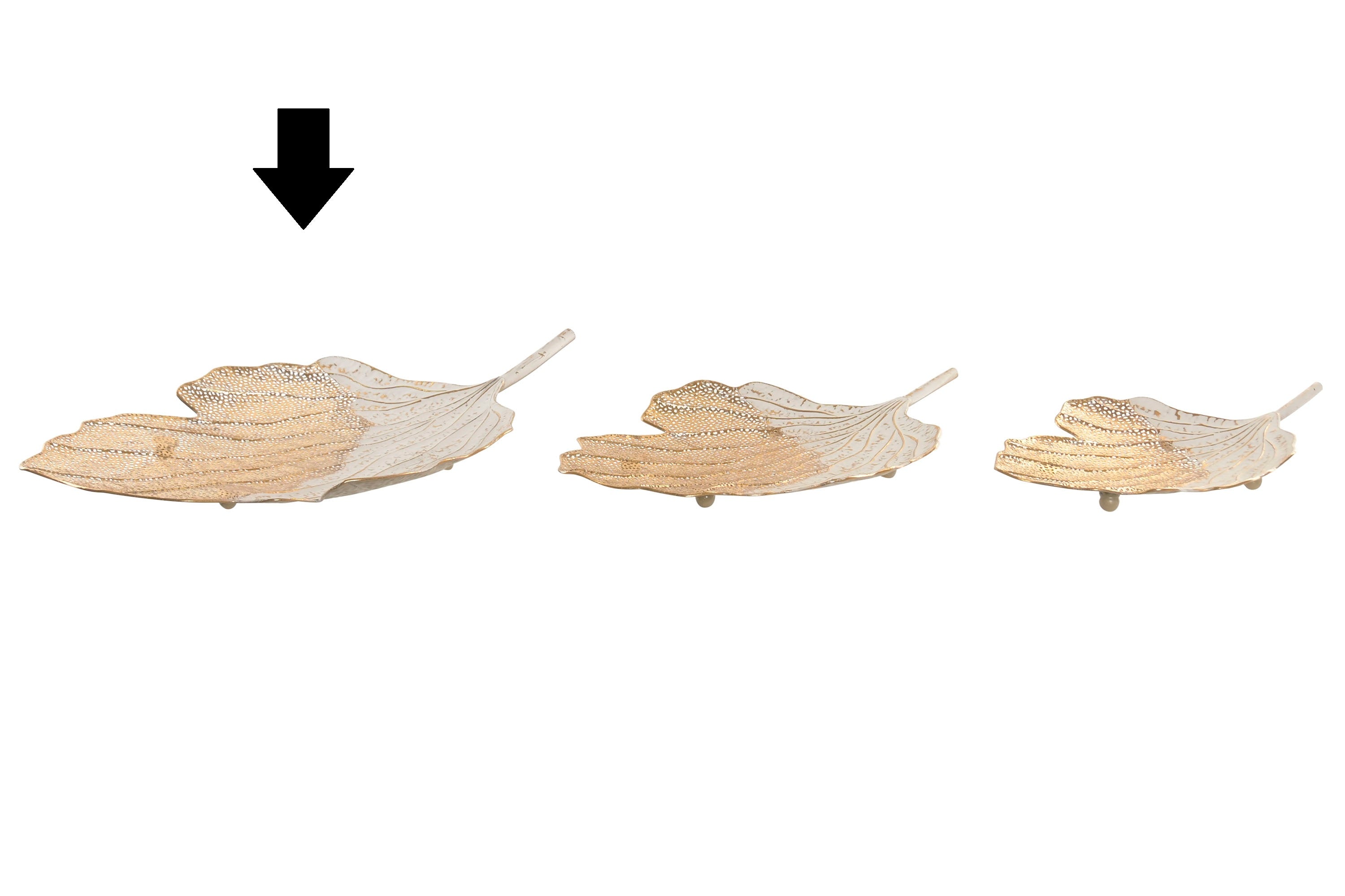 CENTRO MESA BRANCO/DOURADO 65,5X50Cm