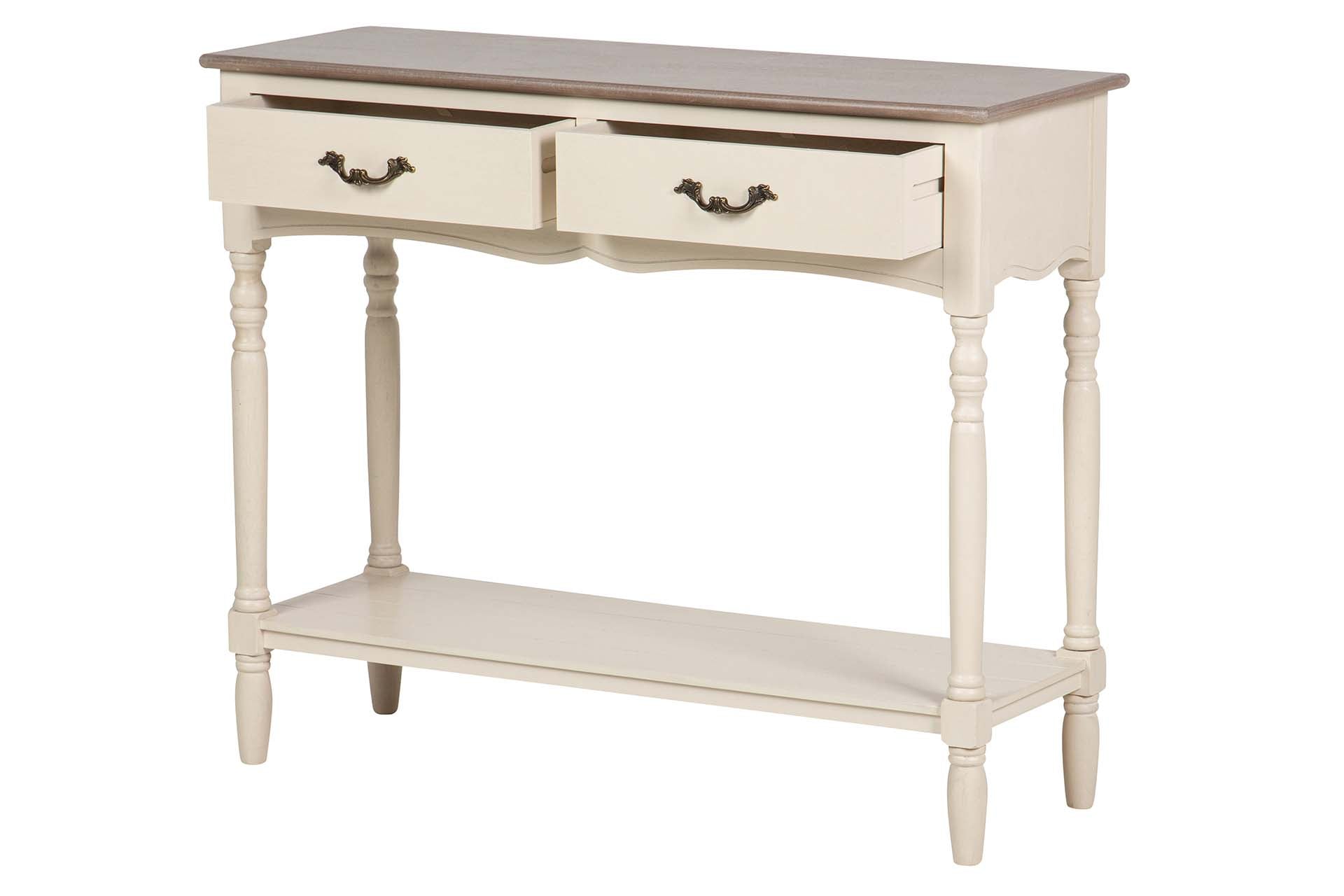 CONSOLA BEGE/MADEIRA 90X35X75Cm