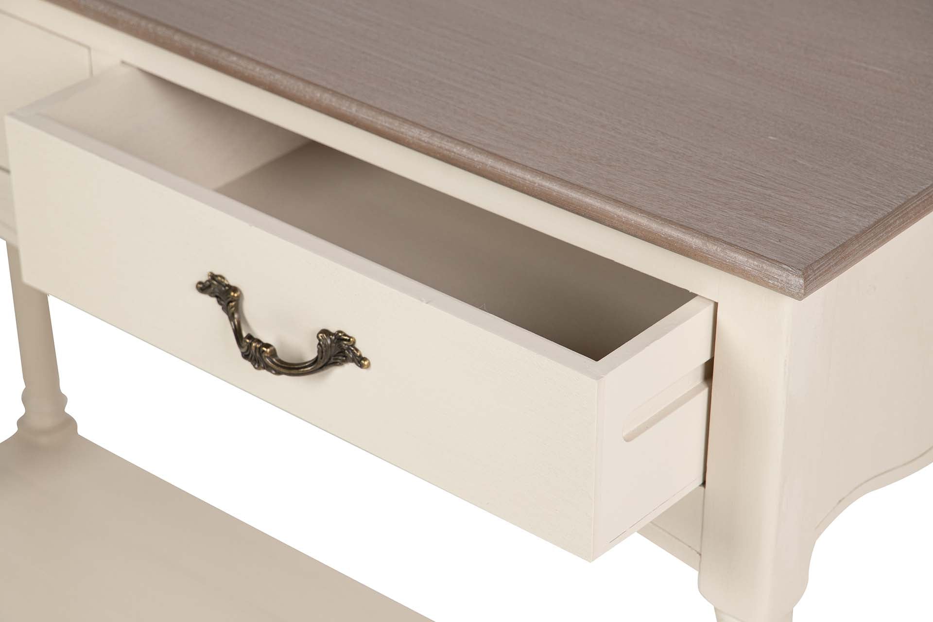 CONSOLA BEGE/MADEIRA 90X35X75Cm
