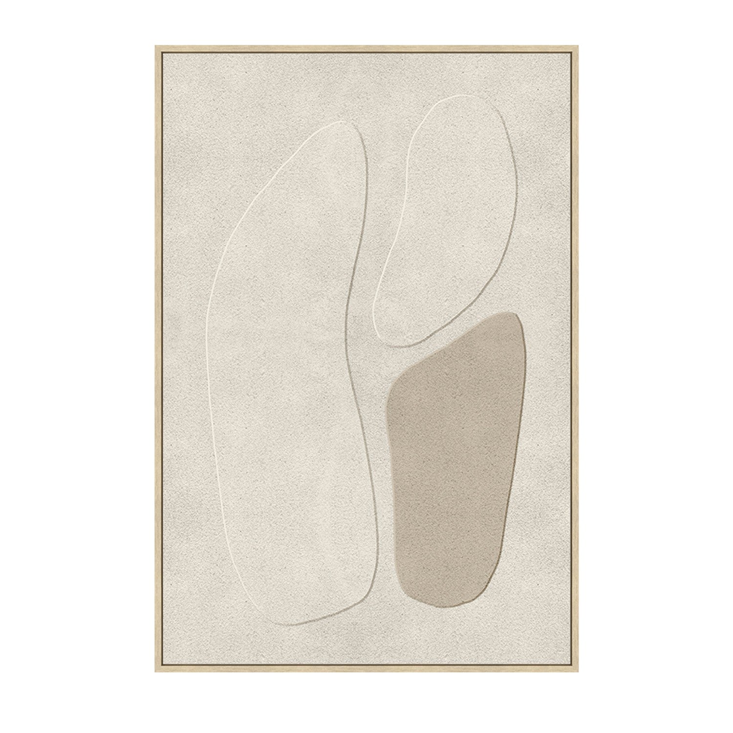 QUADRO ABSTRATO CRU/BEGE 60X90Cm