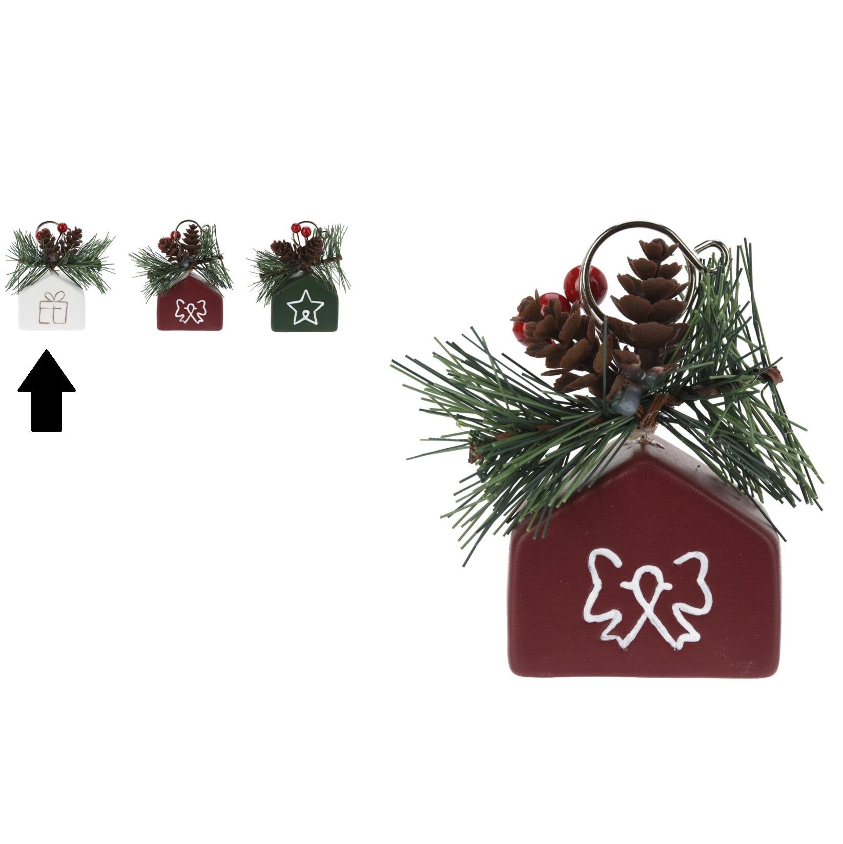 DECOR PRESENTE BRANCO 9CM