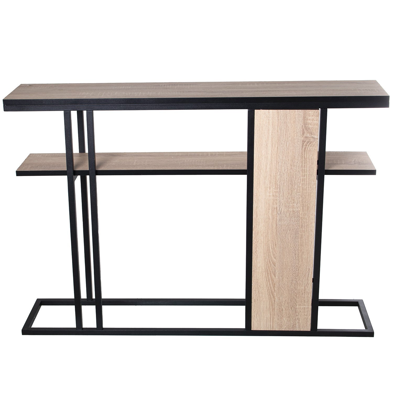 CONSOLA MADEIRA/PRETO 120X25X82CM