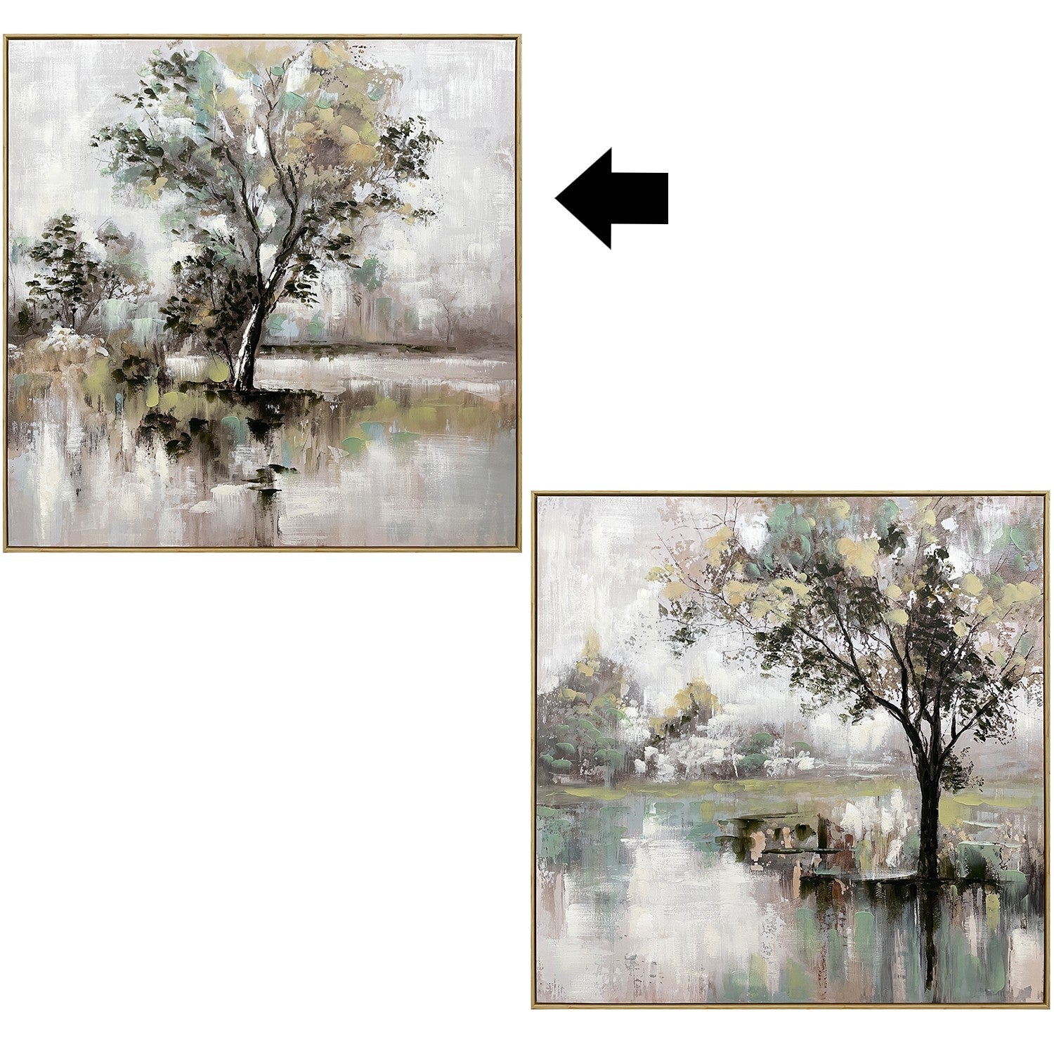QUADRO LAGO/ÁRVORE 100X100CM
