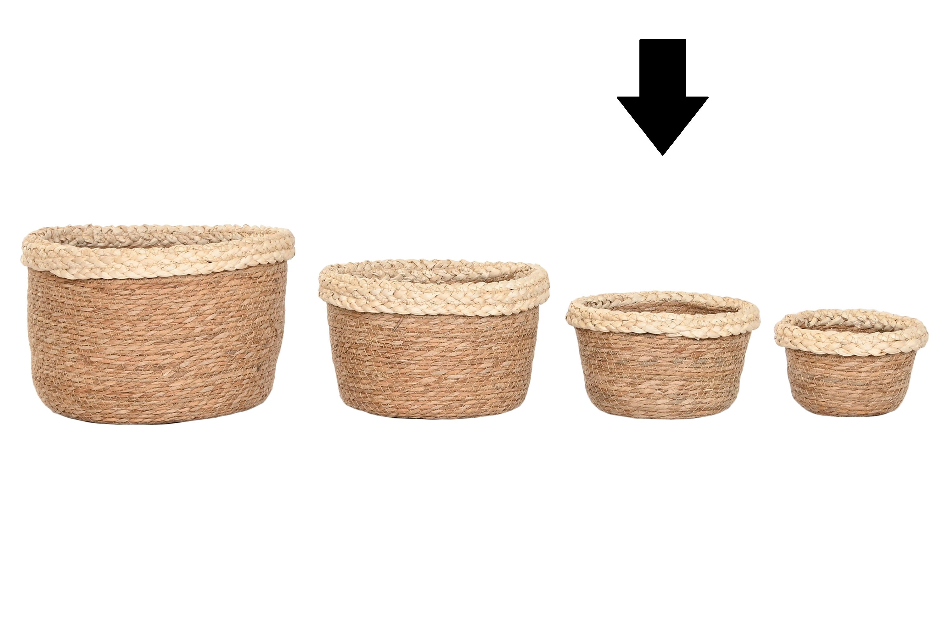 CESTO FIBRA NATURAL 23X14Cm