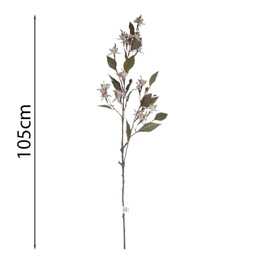 HASTE FLORES BRANCAS 95Cm
