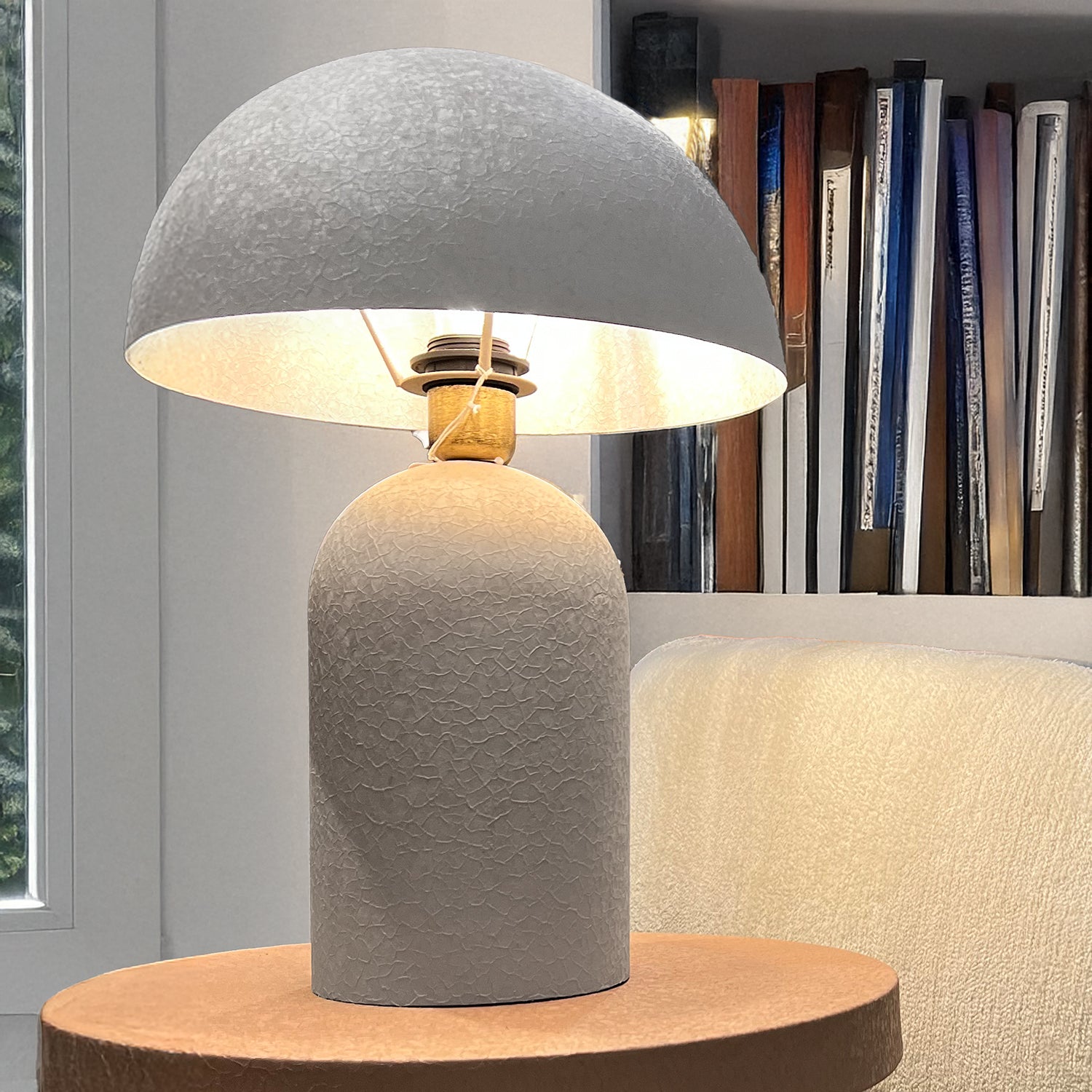 CANDEEIRO METAL TAUPE 31X43CM