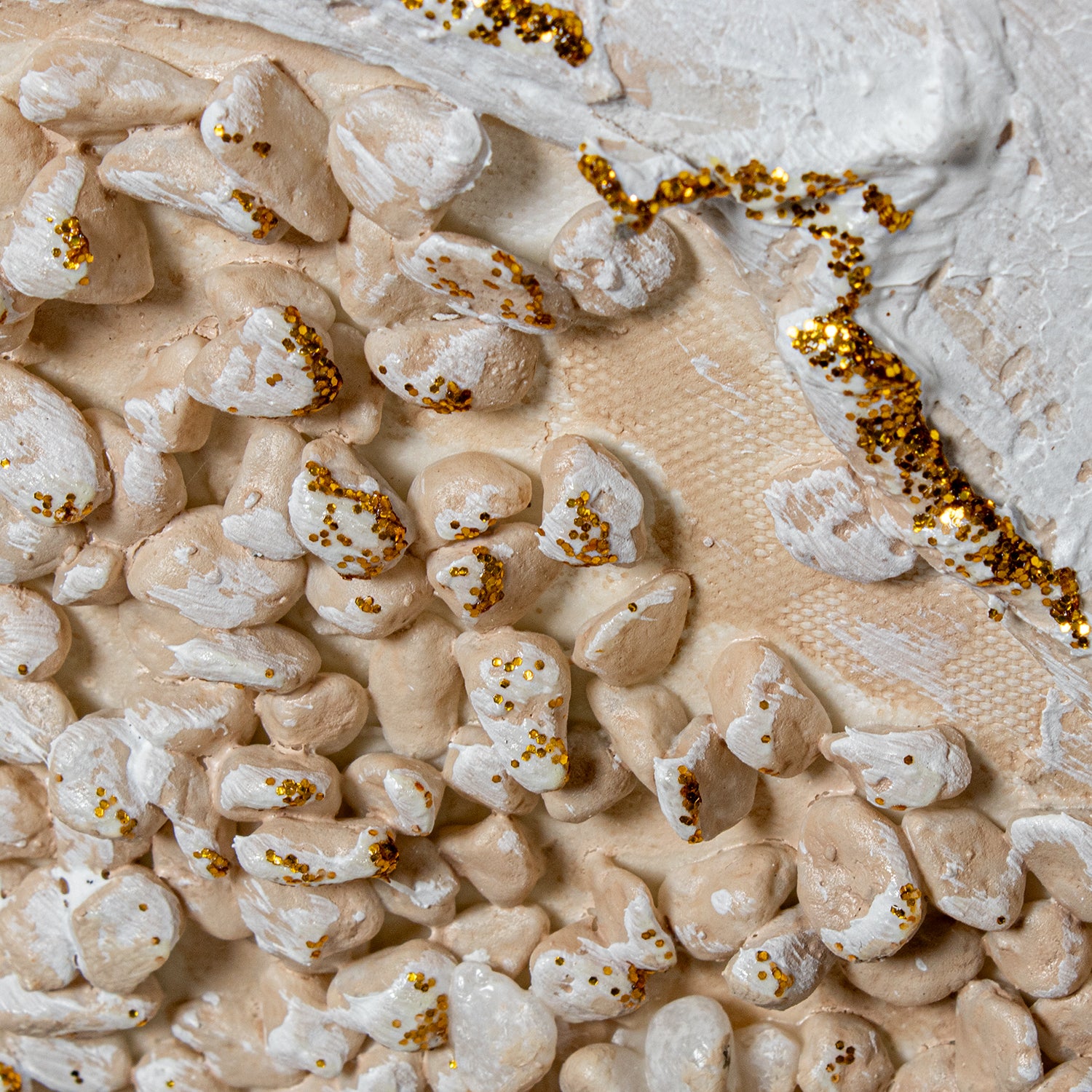 QUADRO FLOR CRU 102X102Cm