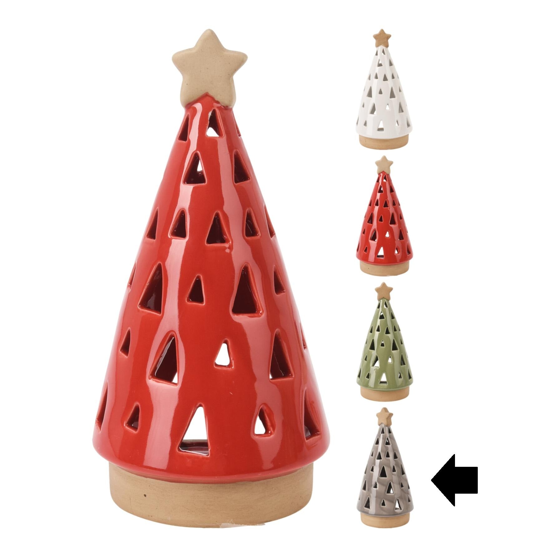 CASTIÇAL ÁRVORE CINZA 20Cm