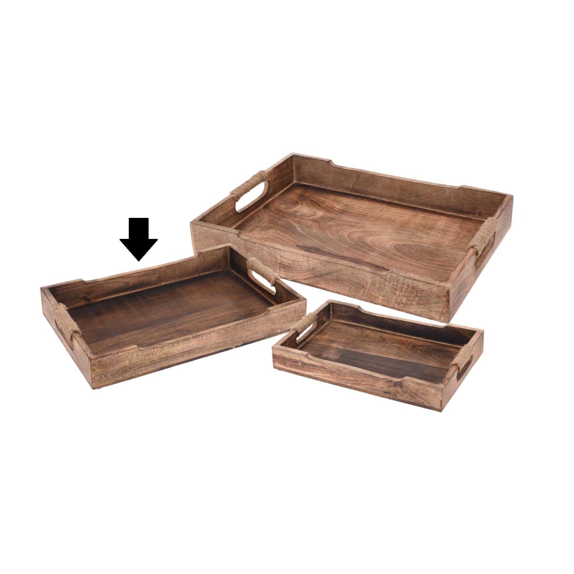 BANDEJA MADEIRA 38X25,5X5Cm