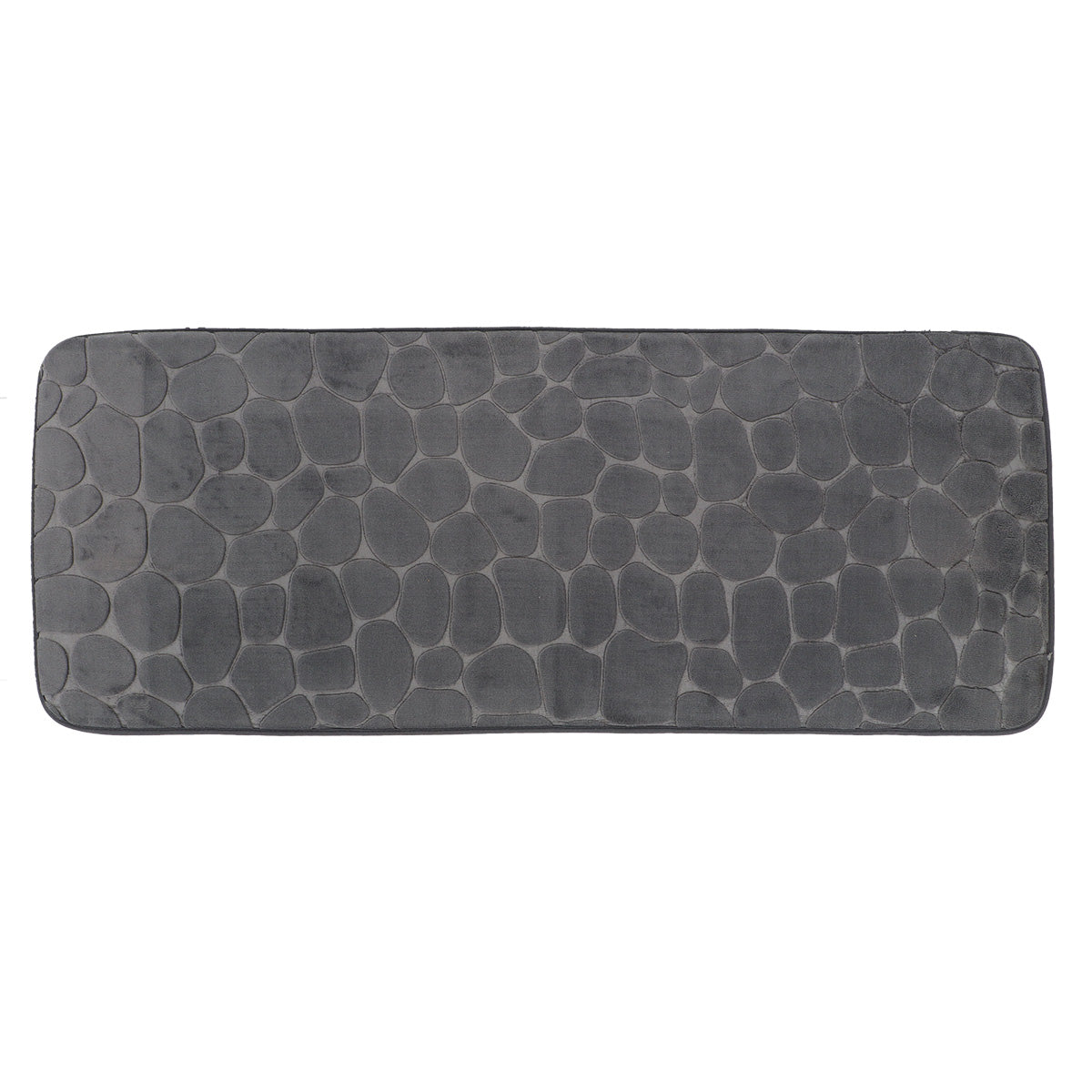 TAPETE MICROFIBRA CINZA ESCURO 45X120CM