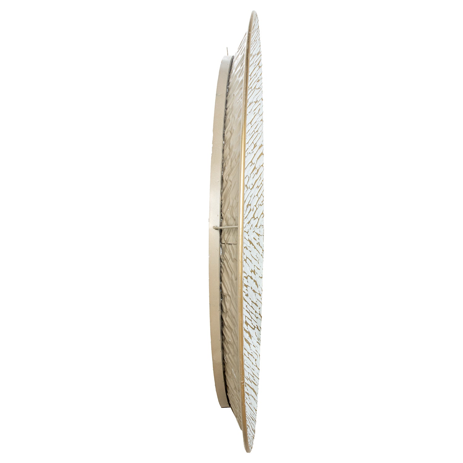 ESPELHO METAL BRANCO/DOURADO 100CM