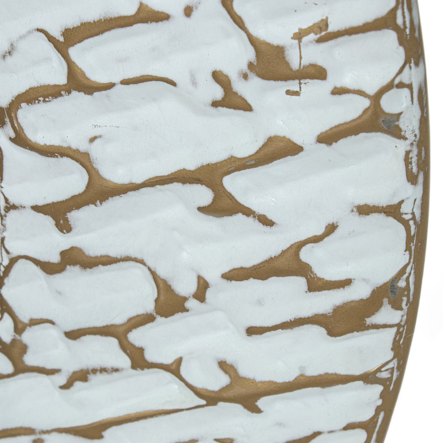 ESPELHO METAL BRANCO/DOURADO 80CM