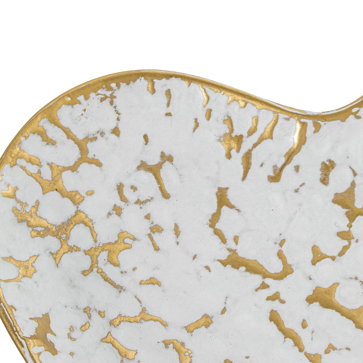 CENTRO MESA BRANCO/DOURADO 50X37CM